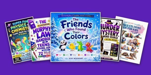 A fan of Scay Fun book covers across the imprints